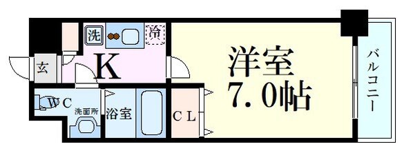 海老江駅 徒歩3分 7階の物件間取画像